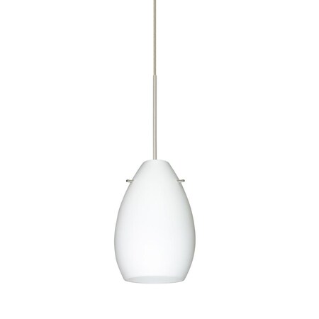Besa Lighting Besa Pendant Pera 6 Satin Nickel Opal Matte 1x50W Halogen RXP-171307-SN